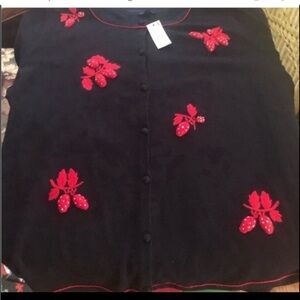 Strawberry Fields Forever Talbots Gorgeous Strawberry Sweater L Stunning Style